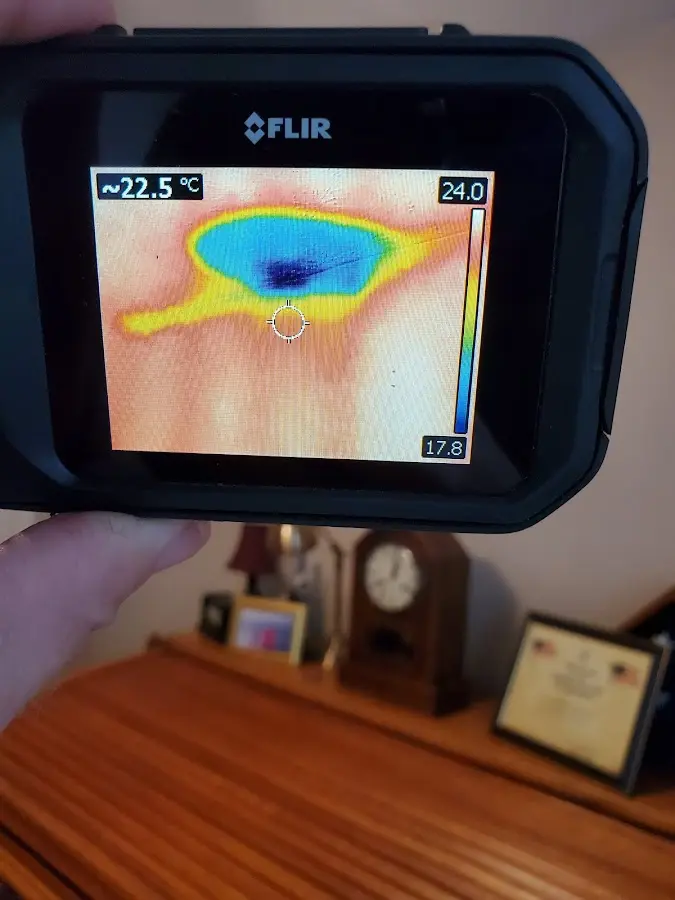 Thermal imaging inspection for water damage in Duxbury